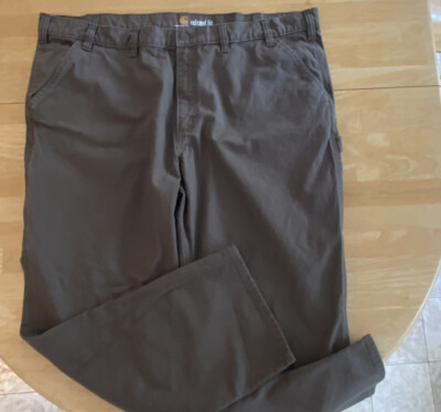 Carhartt Relaxed Fit Olive Carpenter Pants Baggy Streetwear Tags W48 X L32  Read