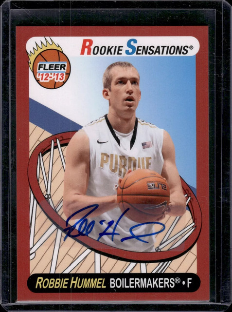 Robbie Hummel Purdue Basketball Autograph Fleer Retro Rookie Card Auto Big Ten