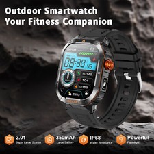 2026 Smart Watch For Men Women 2.01" IP68 Ios Android Answer/make Calls Flash