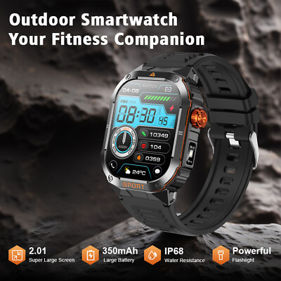 2026 Smart Watch For Men Women 2.01'' IP68 Ios Android Answer/make Calls Flash