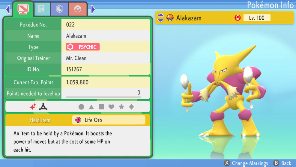 Mega Alakazam Pokedex (Shiny and non shiny) 