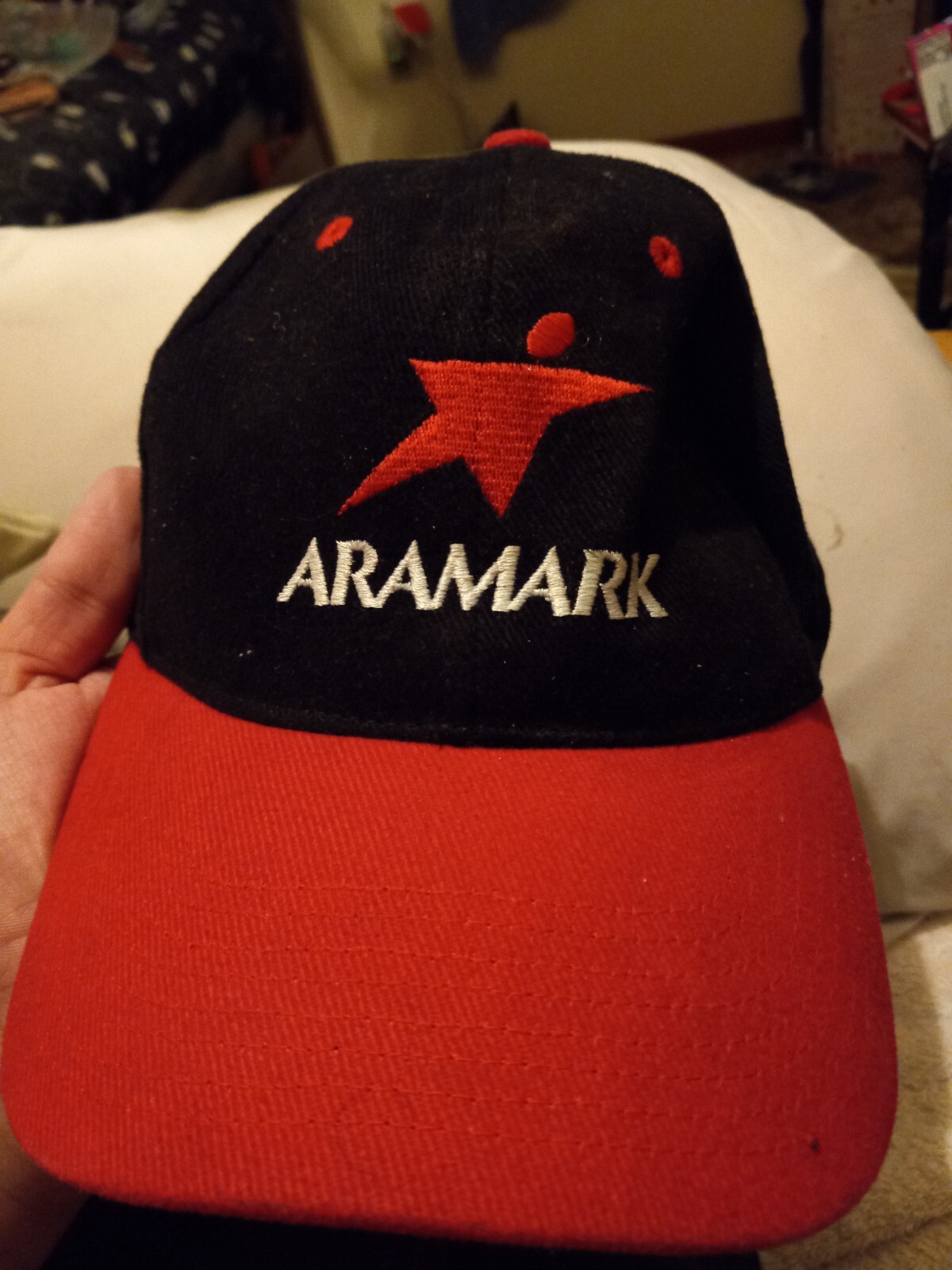 Aramark Hat Mens Red Adjustable Cap Gem