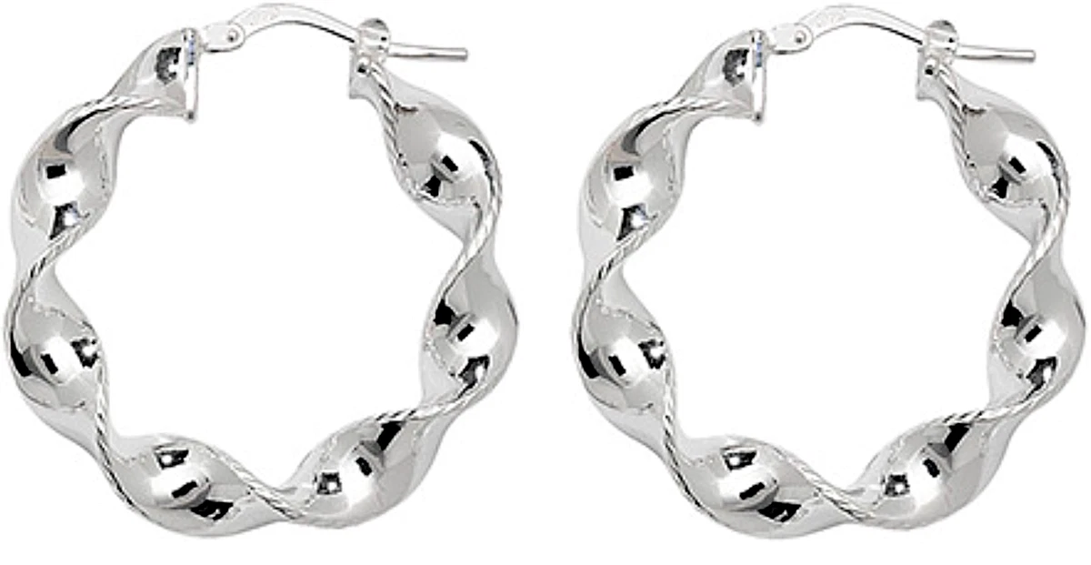 Sterling silver hoop outlet earrings ebay