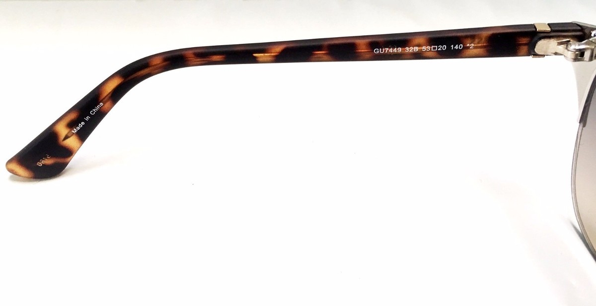 GUESS GU7449 Brown Matte Gold Sunglasses Designer Authentic 