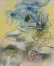 ROBERTO MATTA Surrealism Art Poster or Canvas Print "NAPALM AL EGOISMO"