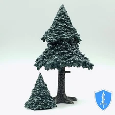 Snowy Pine Medium Tree (dual) - Monster Fight Club D&D Painted Scenery