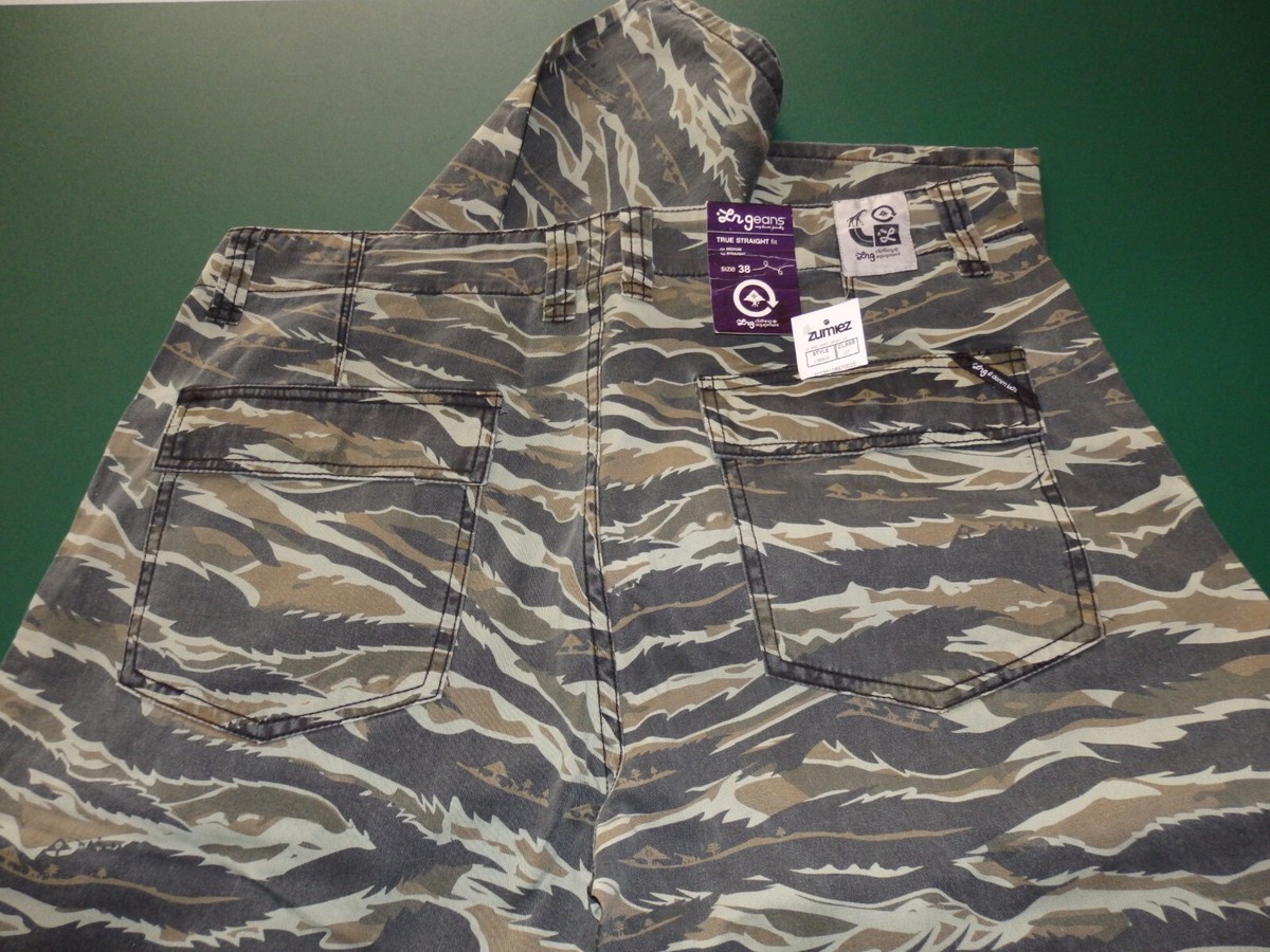 RARE NWT Men's LRG True Straight Fit Zebra Stripe Camo Pants Size