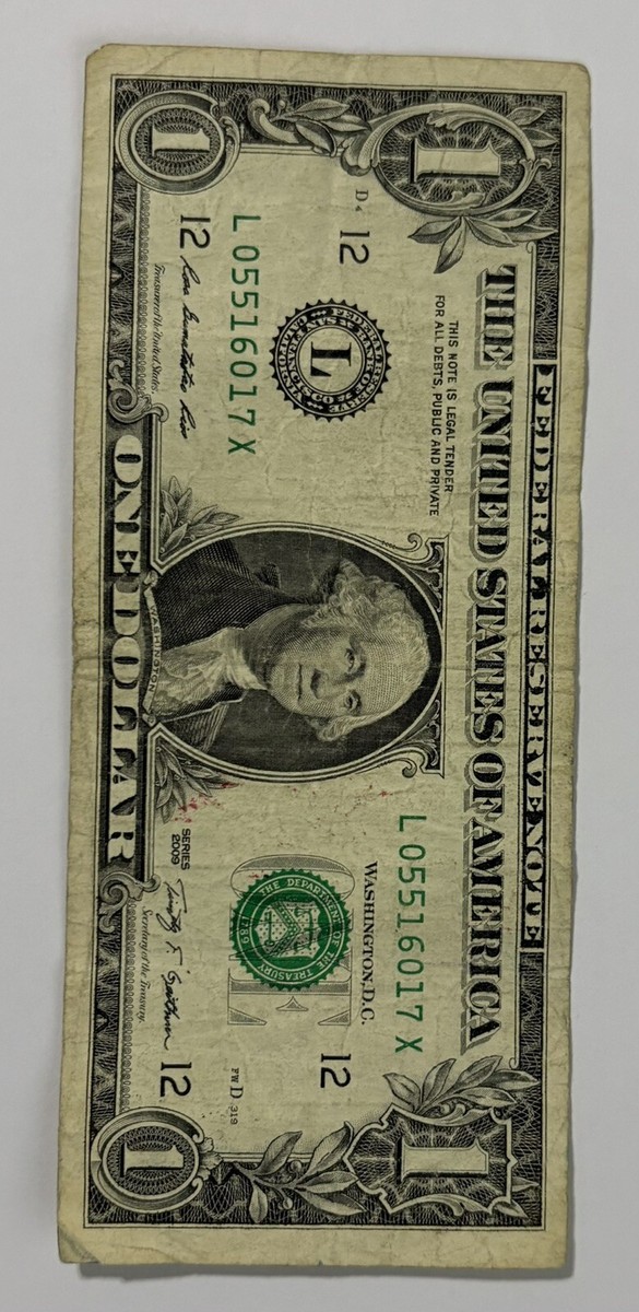 どんページ 🔥 X Note 2009 Series $1 Dollar Bill Fancy Serial Number | eBay