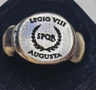 Legio VIII  Augusta SPQR ring Roman Style Handmade Bronze Vintage Antique Look