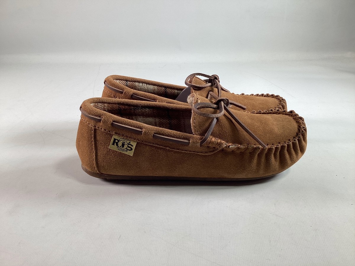 Womens RJ's Fuzzies Chestnut Sheepskin Unlined Driving Moccasins