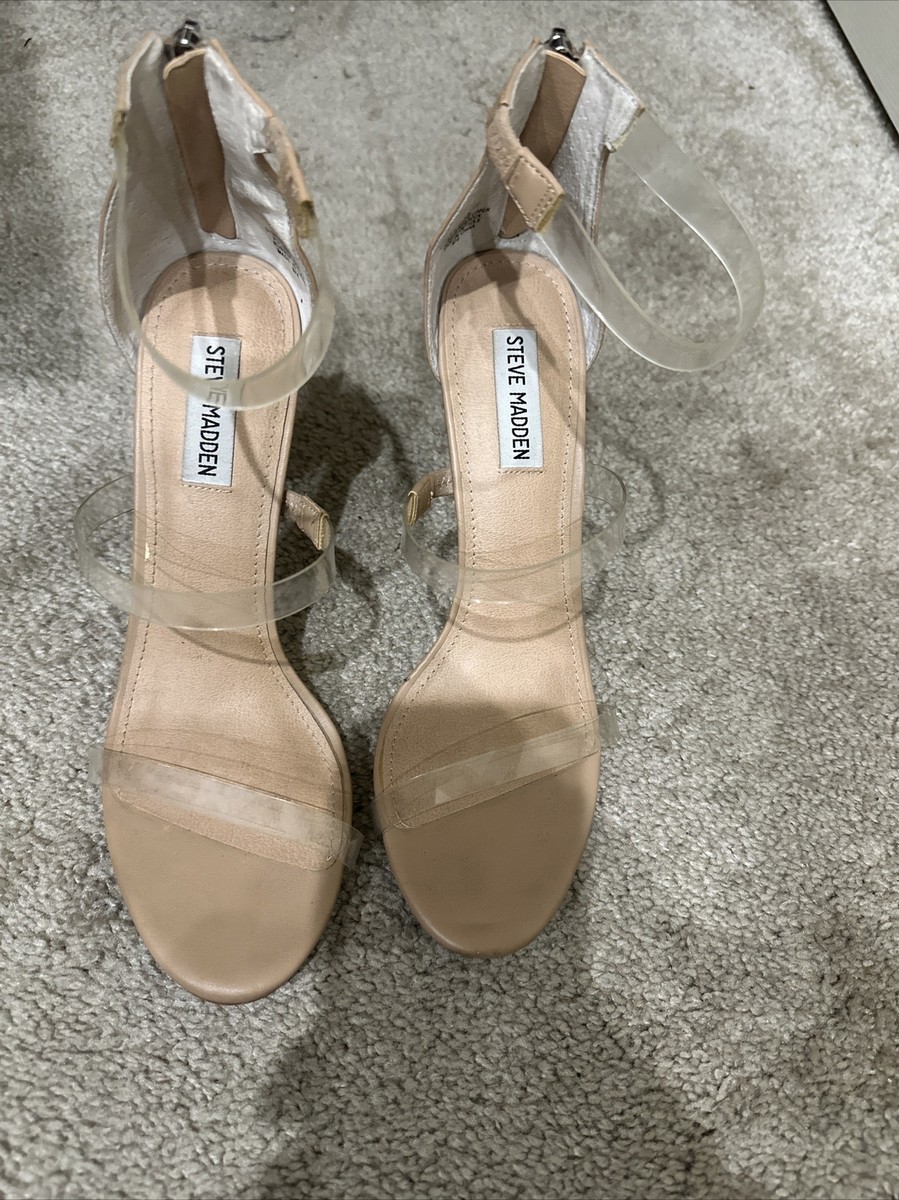 Steve Madden Feelya Ankle Strap Sandal, Women's Size 10M, Clear Casual  Career | eBay