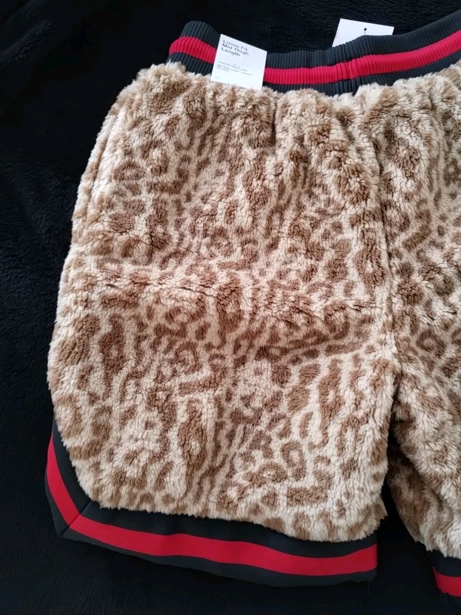 Men's Nike Leopard Print Faux Fur Premium Basketball Shorts DQ6176