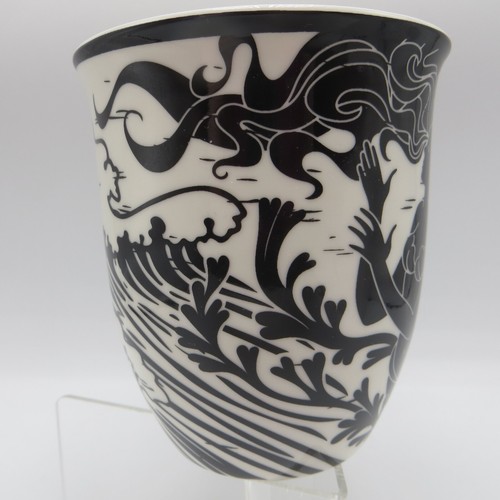 Taza Grande de Cerámica Sirena VIVE LA VIDA QUE IMAGINAS Karma Taza Blanca y Negra - Imagen 4 de 10