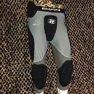 NEW-Empire-Paintball-2015-NeoSkin-Slide-Shorts-w-Knee-Pads-Black-Grey-Small