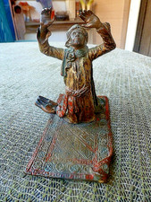 FRANZ BERGMAN COLD PAINTED SIGNED AUSTRIAN BRONZE OF PRAYING MUSLIM ON CARPET