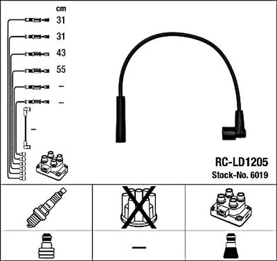 JAPANPARTS IC-322 Kit cavi candele Mazda Premacy cp