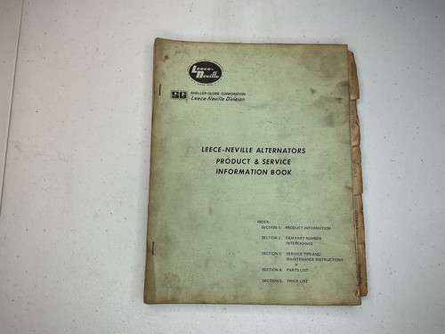 Leece-Neville Alternators Product & Service Information Book
