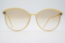 Vintage Sunglasses VIENNA Line 1365 Beige Blue Yellow Oval