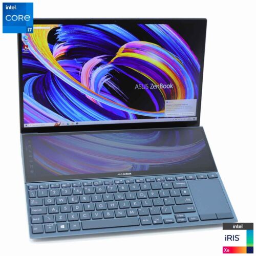 ASUS ZenBook Duo 14 Touch Laptop: 11th Gen i7, 512GB, 16GB, Iris, Warranty, VAT - Picture 1 of 9