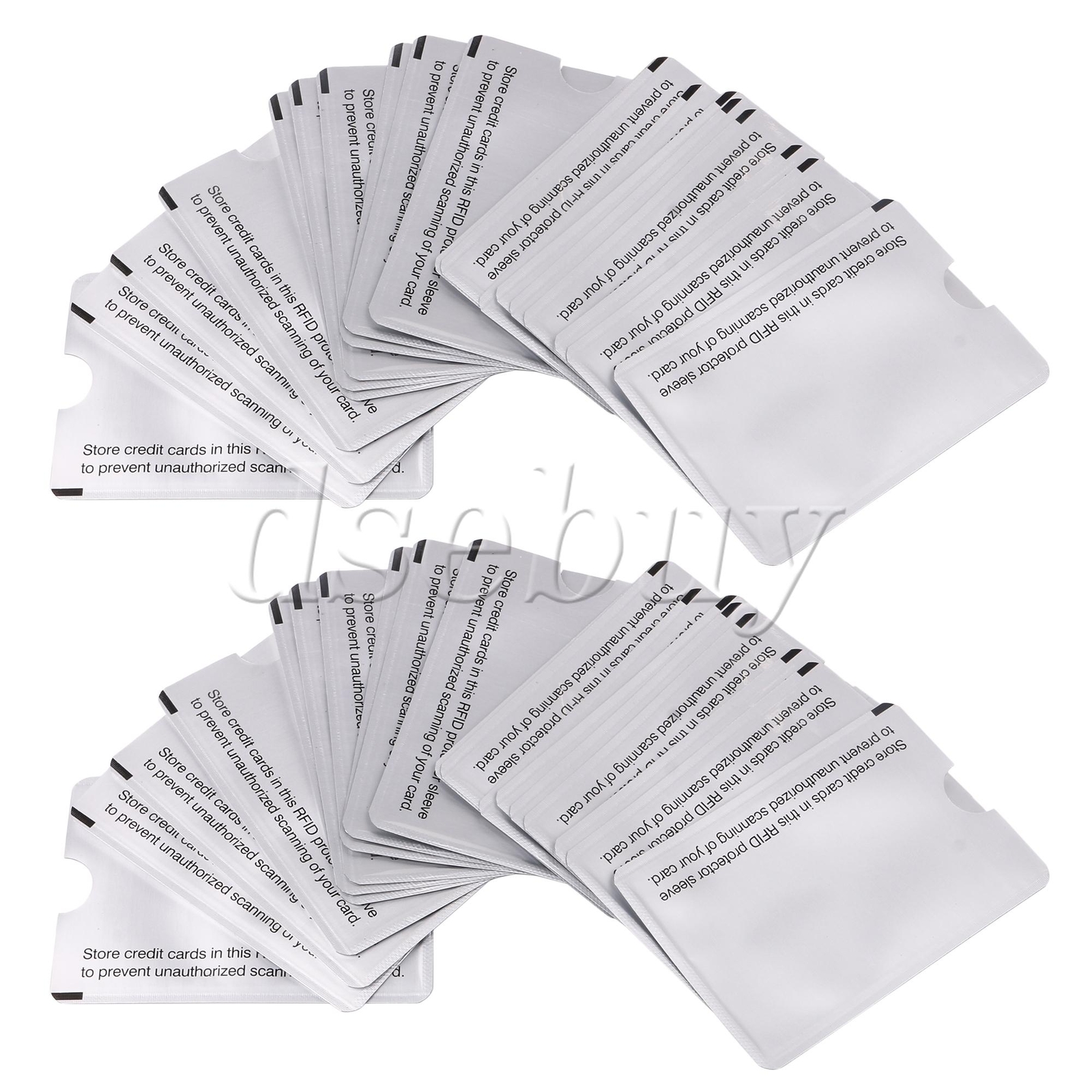 40Pieces Passport Sleeves RFID Secure Blocker Silver 3.62x2.48inch for ID Card