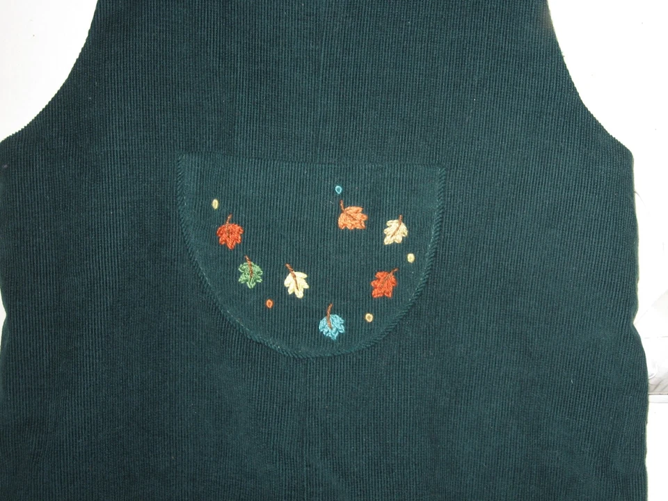 Mameluco de Bolsillo Strasburg Verde Pana Hojas de Otoño 3 Mos NUEVO Colección Reliquia Foto 2 de 4