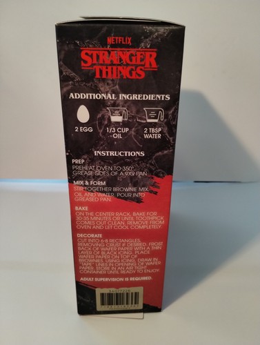 Stranger Things Tik Tok VHS Brownie Kit Mix Season 4 Watch Party HTF Craft Box - Picture 4 of 7