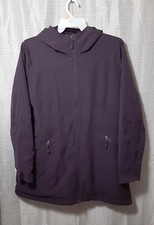Kirkland Plus Size:xxl Womens' Mid Plush Lined Hooded Winter Jacket Coat Purple