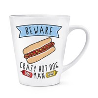 Beware VerrüCkte Hot Dog Mann 341Ml Latte Becher Tasse Fast Food Lustiger Witz