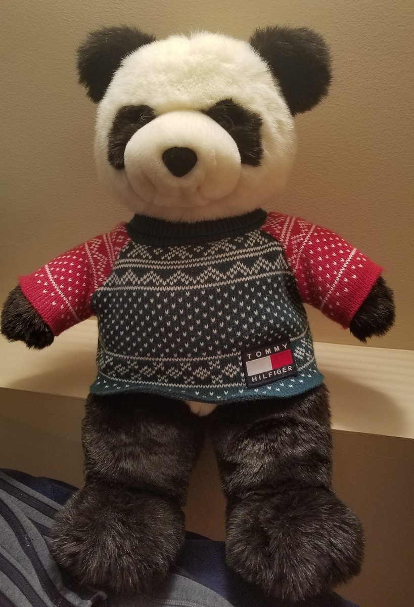 Vintage TOMMY HILFIGER Gund PANDA BEAR Large 22