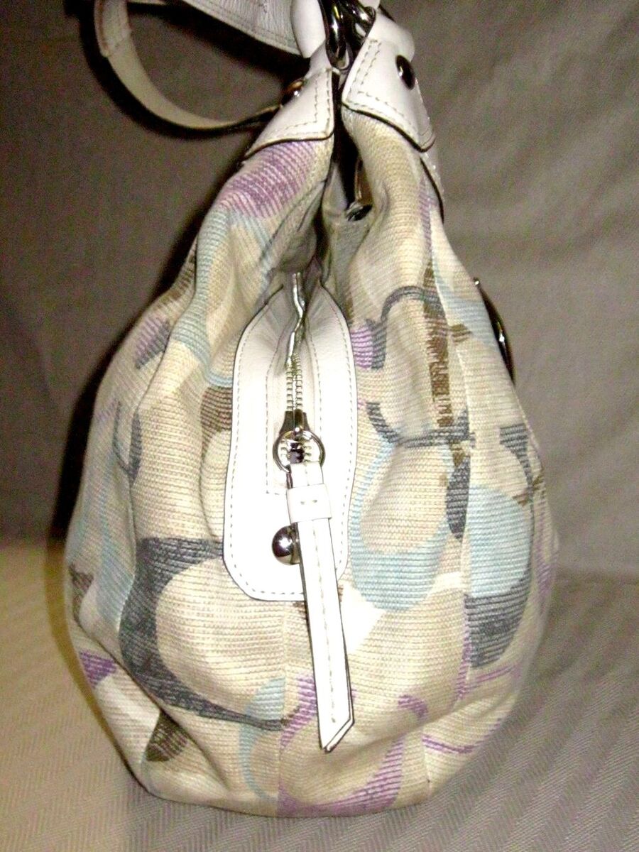COACH Soho Signature Twill OPTIC ART Flap Multi Shoulder COACH Soho Signature Twill OPTIC ART Flap Multi Shoulder