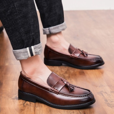Men Dress Shoes Handmade Brogue Style PU Leather Shoes Oxfords Dress Shoes