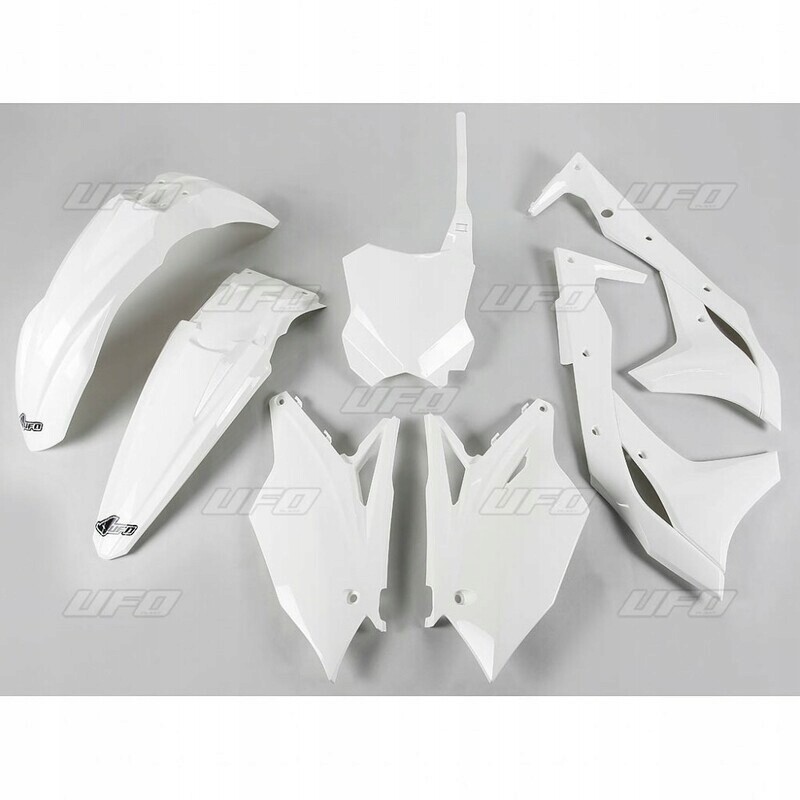 Jeu de plastiques Kawasaki KXF 250 haute résistance blanc avec finition premium