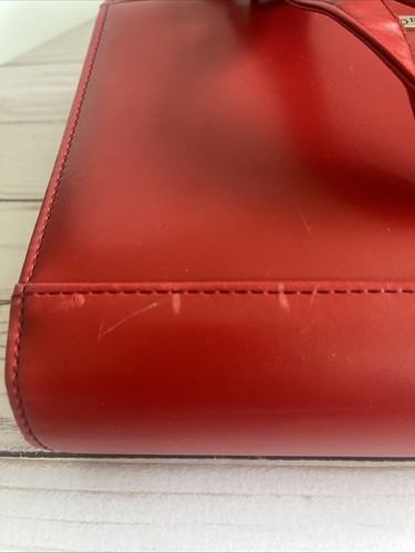Franklin Covey Red Planner Organizer Zip Tote Shoulder Bag 7-ring Binder Leather - Picture 17 of 24