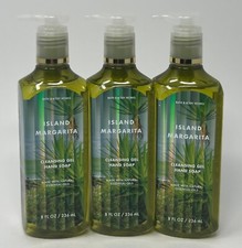 3 NEW BATH BODY WORKS ISLAND MARGARITA CLEANSING GEL HAND SOAP WASH 8OZ LIME