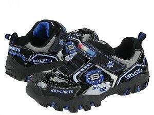 light up police skechers