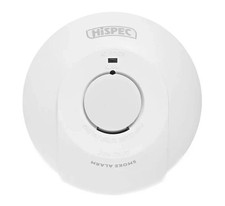 Hispec Mains Powered Fast Fix Optical Smoke Alarm with 9v Backup Battery