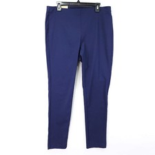 Michael Kors Super Skinny Crop Pull On Pants Blue Size XL NWT