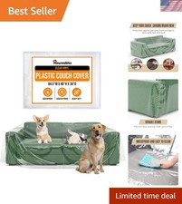 Plastic Couch Cover, Plastic Couch Covers for Pets, Clear Sofa Protector for ...