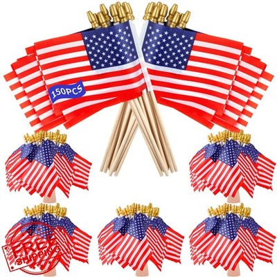 BlissfulTie 4x6in American Flags 150 Pcs