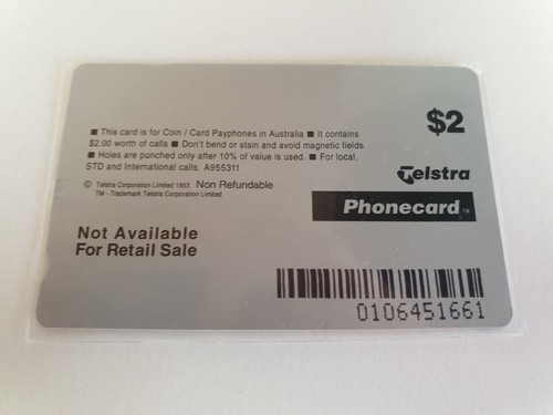 Australia Telstra Phonecard $2 Complimentary Phonecard Sydney Phonecards Unused - Picture 2 of 2