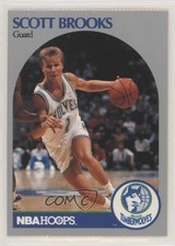 1990-91 NBA Hoops Minnesota Timberwolves Sheet Singles Scott Brooks 0q3
