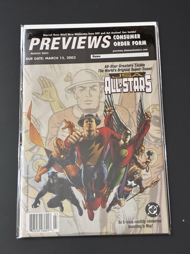 JSA ALL STARS #1-8+ Preview Order Form 2003 4 1ST STAR-GIRL NM - Picture 9 of 9