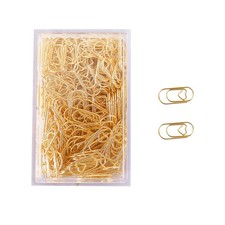 200 Pcs Small Gold Paper Clips Love Heart Shaped Paperclips Stainless Steel i...
