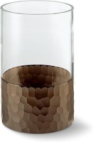 Philippi Windlicht Cleo, H 18,5 Cm, D Ca. 12 Cm, Glas Mundgeblasen, Bronzefarben