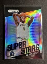 2024-25 Panini Prizm Deca - Anthony Edwards No. 1 Super Stars Silver SP Wolves