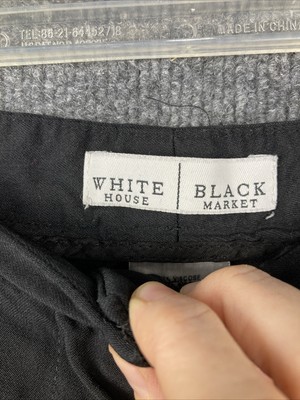 White House Black Market Size 4 Black Pocket Wide Leg Mid Rise Dress Pants White House Black Market Size 4 Black Pocket Wide Leg Mid Rise Dress Pants