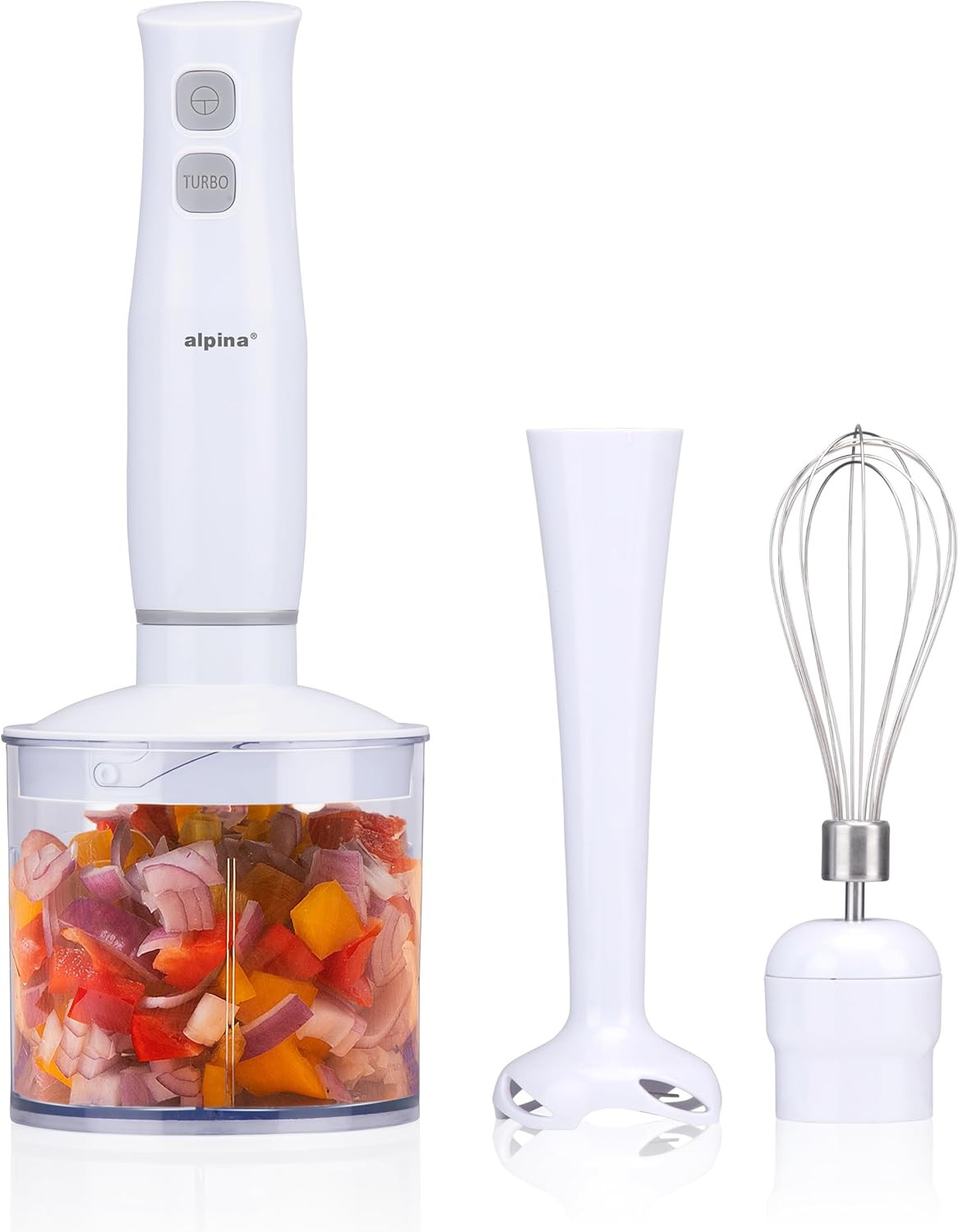 Frullatore a Immersione Elettrico Frus: Tritatutto Multifunzione 3-in-1