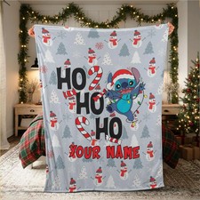 Fleece Blanket Funny Stitch Hohoho Happy 13