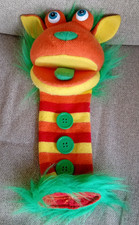 The Puppet Company knitted Buttons Sockette sock/glove puppet