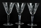 Vintage Waterford Crystal Glenmore Claret Wine Glasses, Set of 3,  6 1/2"